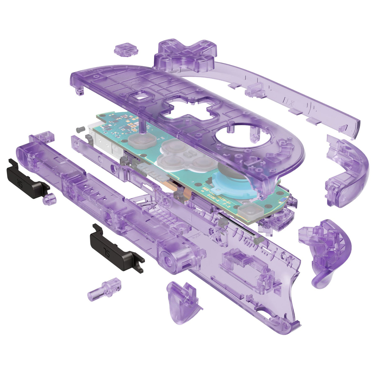 eXtremeRate D-Pad Version Replacement Full Set Shells with Buttons for Nintendo Switch 2 - Deluxe Version - Clear Atomic Purple eXtremeRate