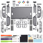 eXtremeRate D-Pad Version Replacement Full Set Shells with Buttons for Nintendo Switch 2 - Deluxe Version - Clear Slate Black