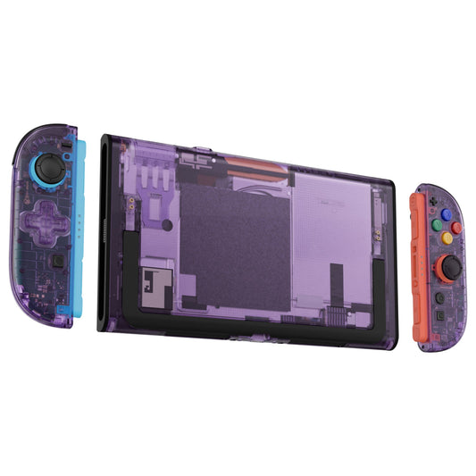 eXtremeRate D-Pad Version Replacement Full Set Shells with Buttons for Nintendo Switch 2 - Essence Version - Clear Atomic Purple eXtremeRate