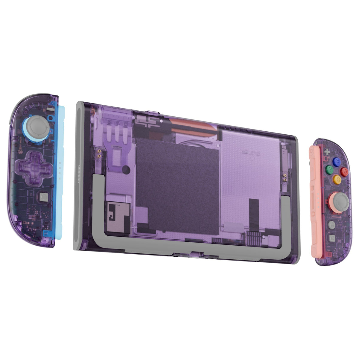 eXtremeRate D-Pad Version Replacement Full Set Shells with Buttons for Nintendo Switch 2 - Essence Version - Clear Atomic Purple eXtremeRate