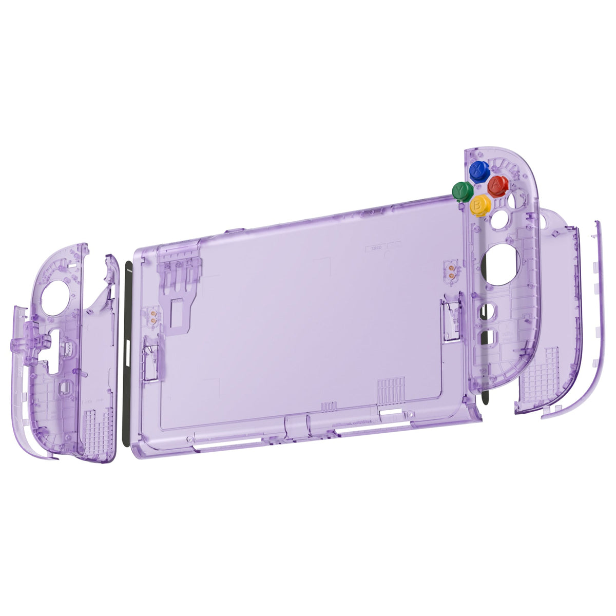 eXtremeRate D-Pad Version Replacement Full Set Shells with Buttons for Nintendo Switch 2 - Essence Version - Clear Atomic Purple eXtremeRate