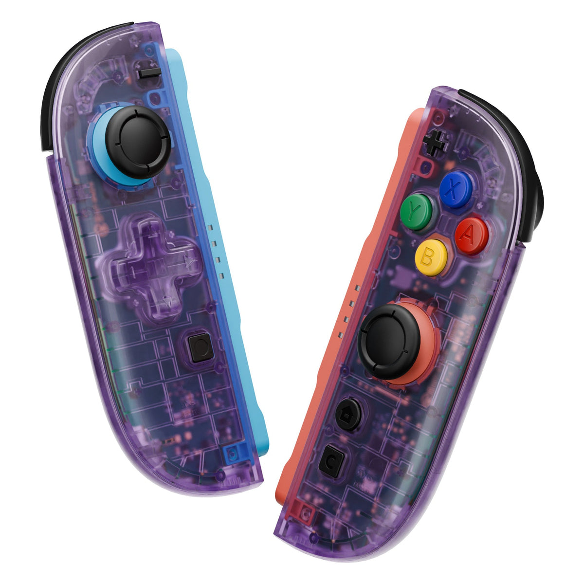 eXtremeRate D-Pad Version Replacement Full Set Shells with Buttons for Nintendo Switch 2 - Essence Version - Clear Atomic Purple eXtremeRate