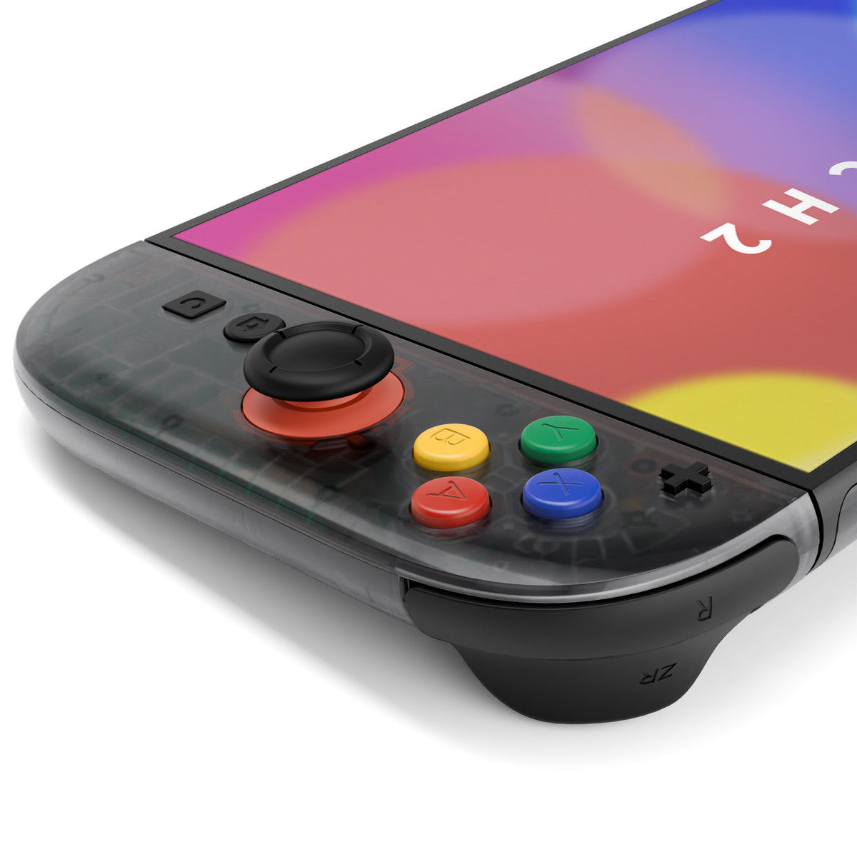 eXtremeRate D-Pad Version Replacement Full Set Shells with Buttons for Nintendo Switch 2 - Essence Version - Clear Slate Black