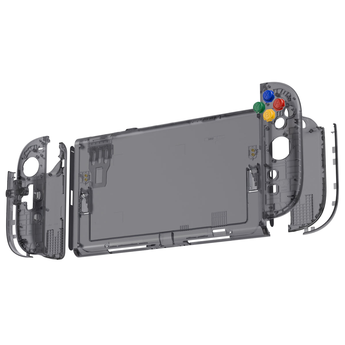 eXtremeRate D-Pad Version Replacement Full Set Shells with Buttons for Nintendo Switch 2 - Essence Version - Clear Slate Black