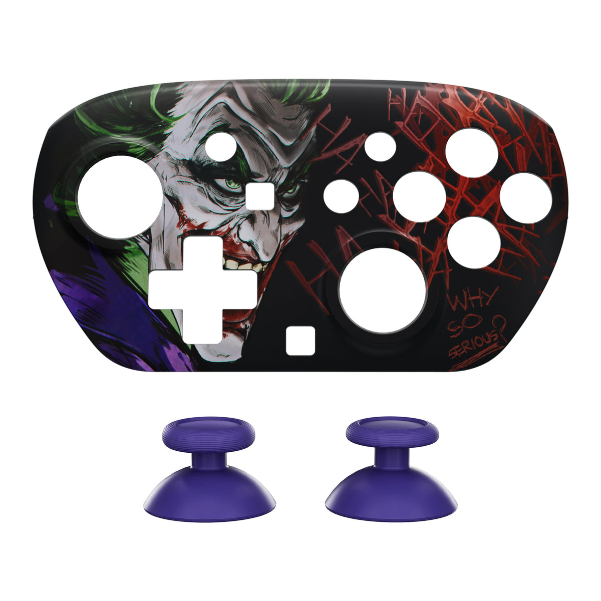 eXtremeRate DIY Replacement Faceplate Shell with Thumbsticks for Nintendo Switch 2 Pro Controller - Clown HAHAHA