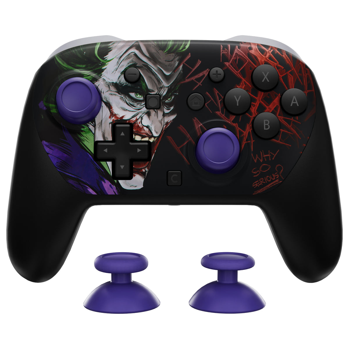 eXtremeRate DIY Replacement Faceplate Shell with Thumbsticks for Nintendo Switch 2 Pro Controller - Clown HAHAHA