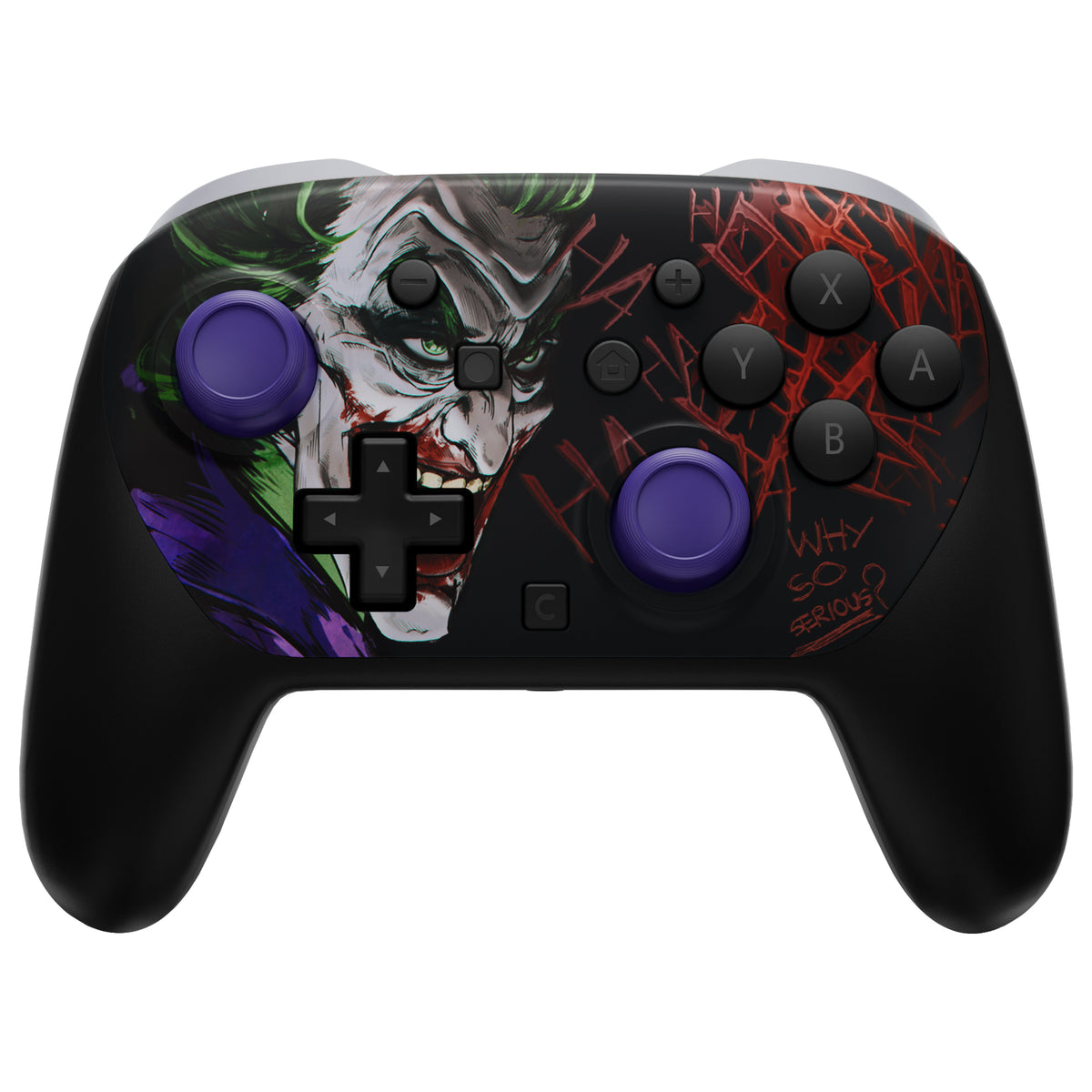 eXtremeRate DIY Replacement Faceplate Shell with Thumbsticks for Nintendo Switch 2 Pro Controller - Clown HAHAHA