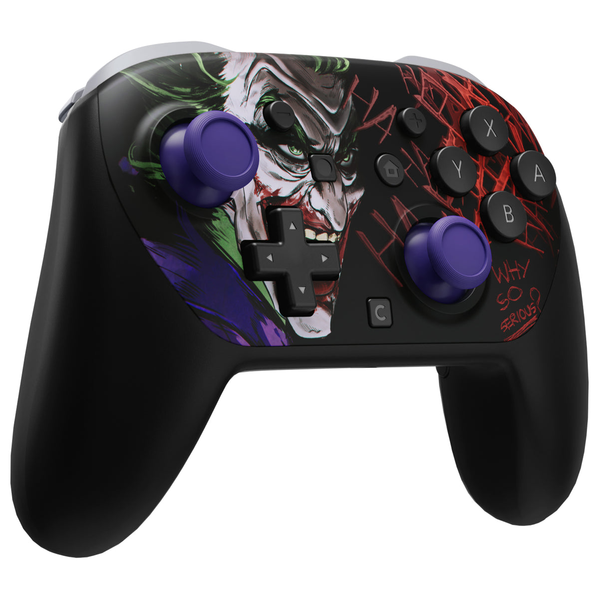 eXtremeRate DIY Replacement Faceplate Shell with Thumbsticks for Nintendo Switch 2 Pro Controller - Clown HAHAHA