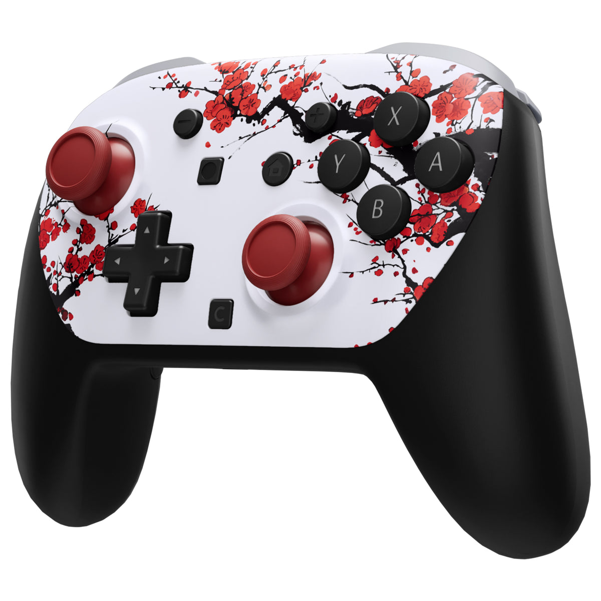 eXtremeRate DIY Replacement Faceplate Shell with Thumbsticks for Nintendo Switch 2 Pro Controller - Winter Blossom
