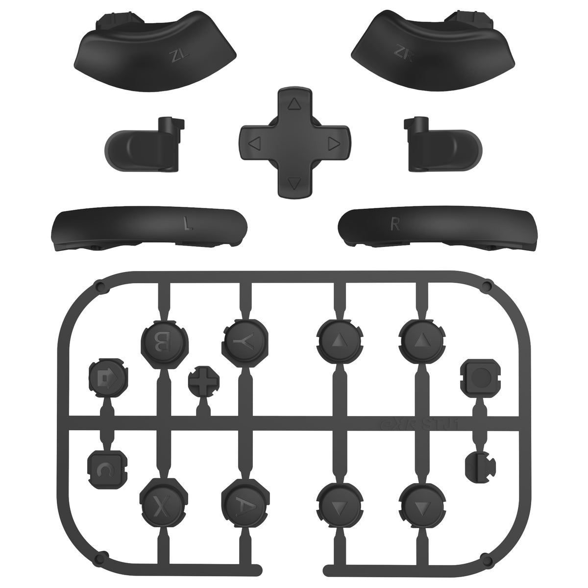 eXtremeRate DIY Replacement Full Set Buttons for Nintendo Switch 2 - Black