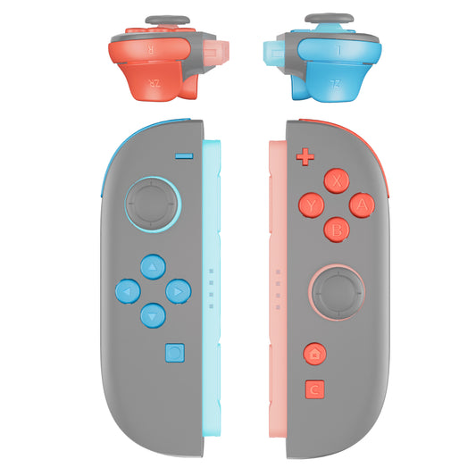 eXtremeRate DIY Replacement Full Set Buttons for Nintendo Switch 2 - Blue & Orange