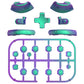 eXtremeRate DIY Replacement Full Set Buttons for Nintendo Switch 2 - Chameleon Green Purple eXtremeRate