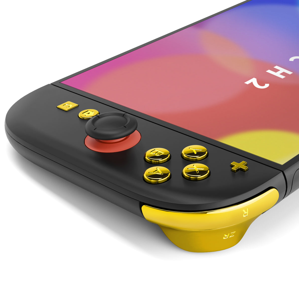 eXtremeRate DIY Replacement Full Set Buttons for Nintendo Switch 2 - Chrome Gold