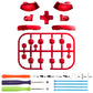 eXtremeRate DIY Replacement Full Set Buttons for Nintendo Switch 2 - Chrome Red