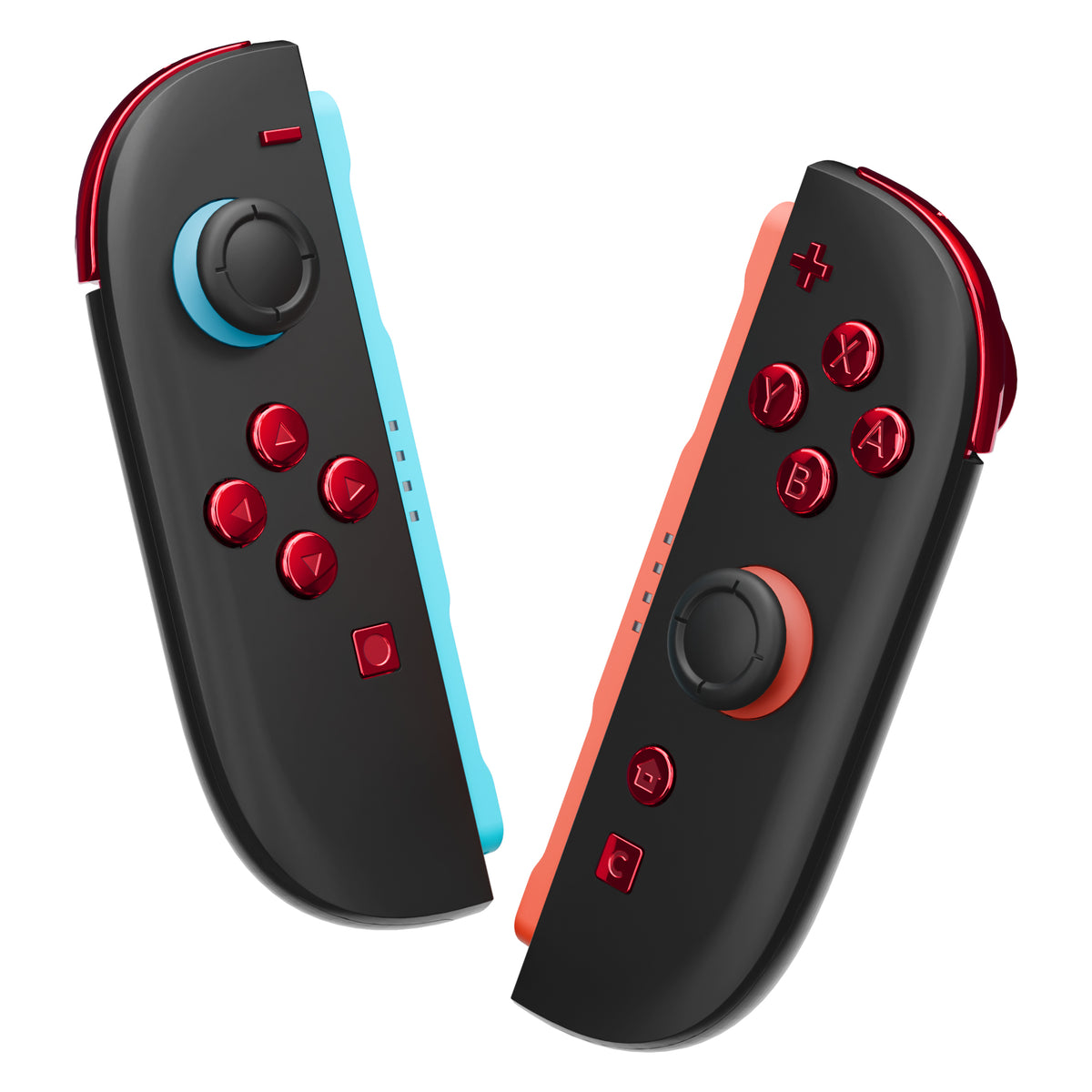 eXtremeRate DIY Replacement Full Set Buttons for Nintendo Switch 2 - Chrome Red