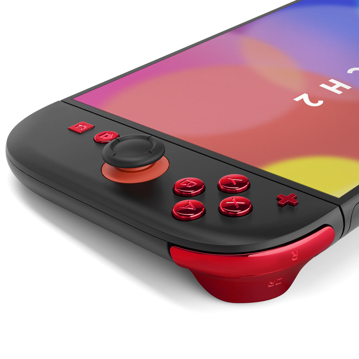 eXtremeRate DIY Replacement Full Set Buttons for Nintendo Switch 2 - Chrome Red