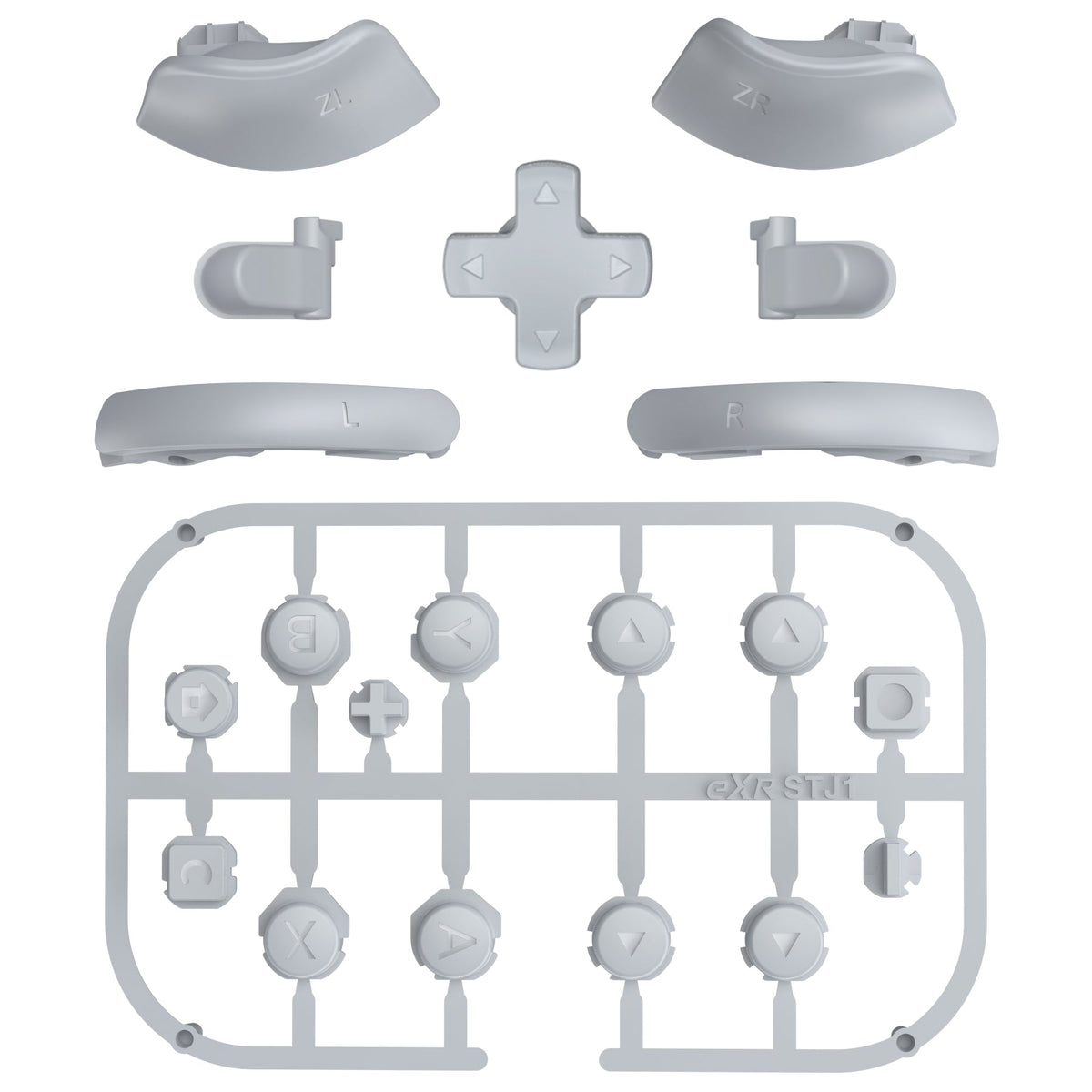 eXtremeRate DIY Replacement Full Set Buttons for Nintendo Switch 2 - New Hope Gray eXtremeRate