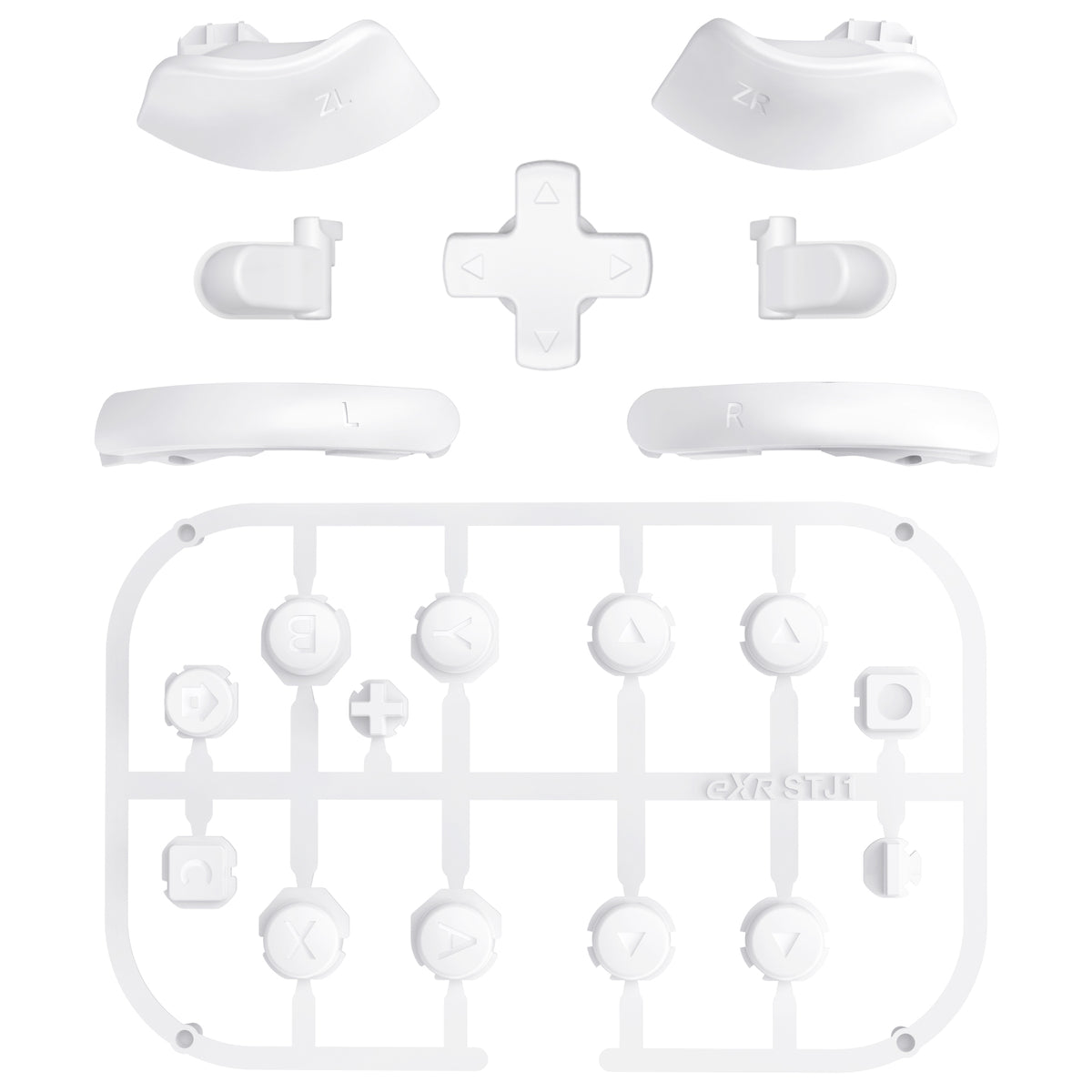 eXtremeRate DIY Replacement Full Set Buttons for Nintendo Switch 2 - White