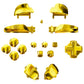 eXtremeRate DIY Replacement Full Set Buttons for Nintendo Switch 2 Pro Controller - Chrome Gold
