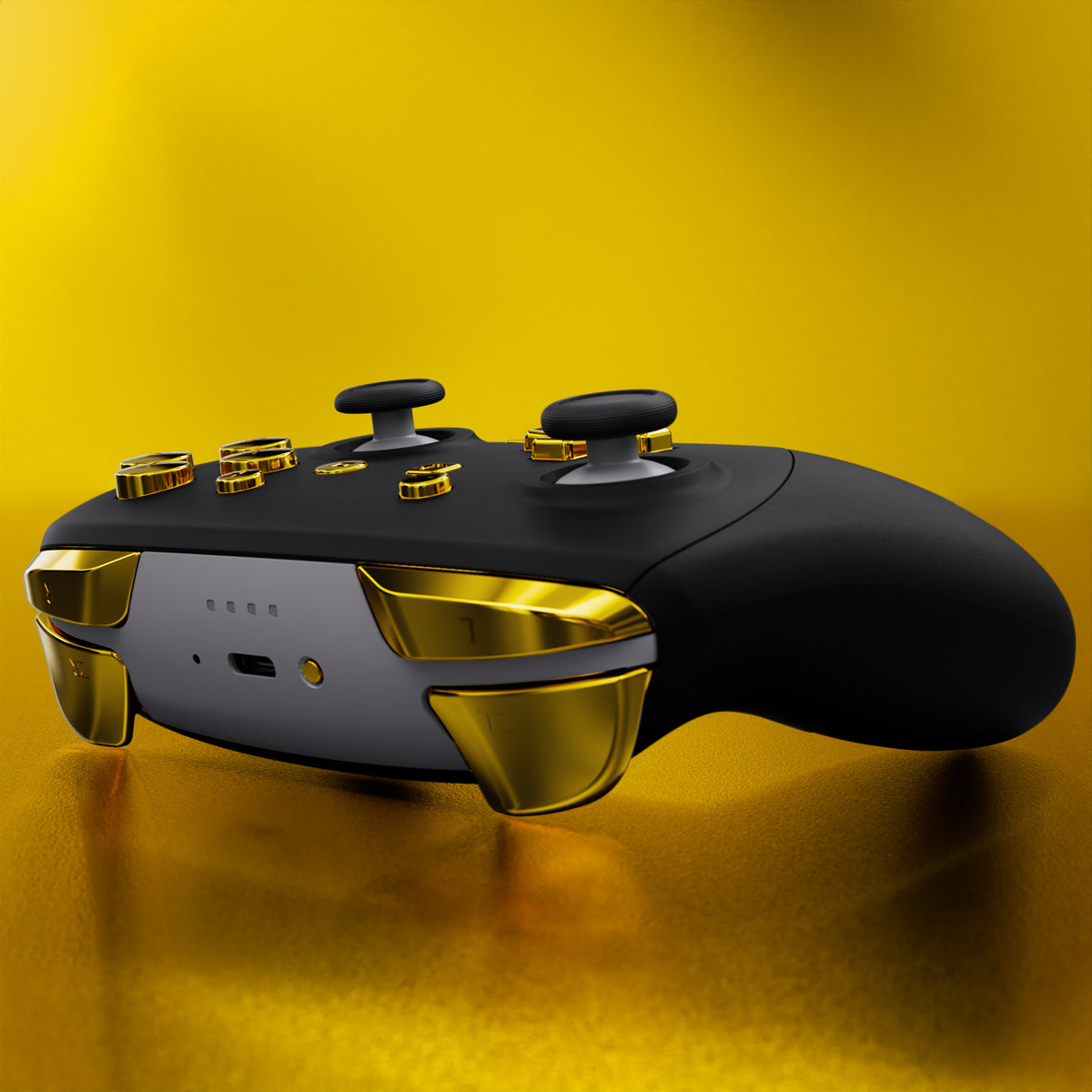 eXtremeRate DIY Replacement Full Set Buttons for Nintendo Switch 2 Pro Controller - Chrome Gold