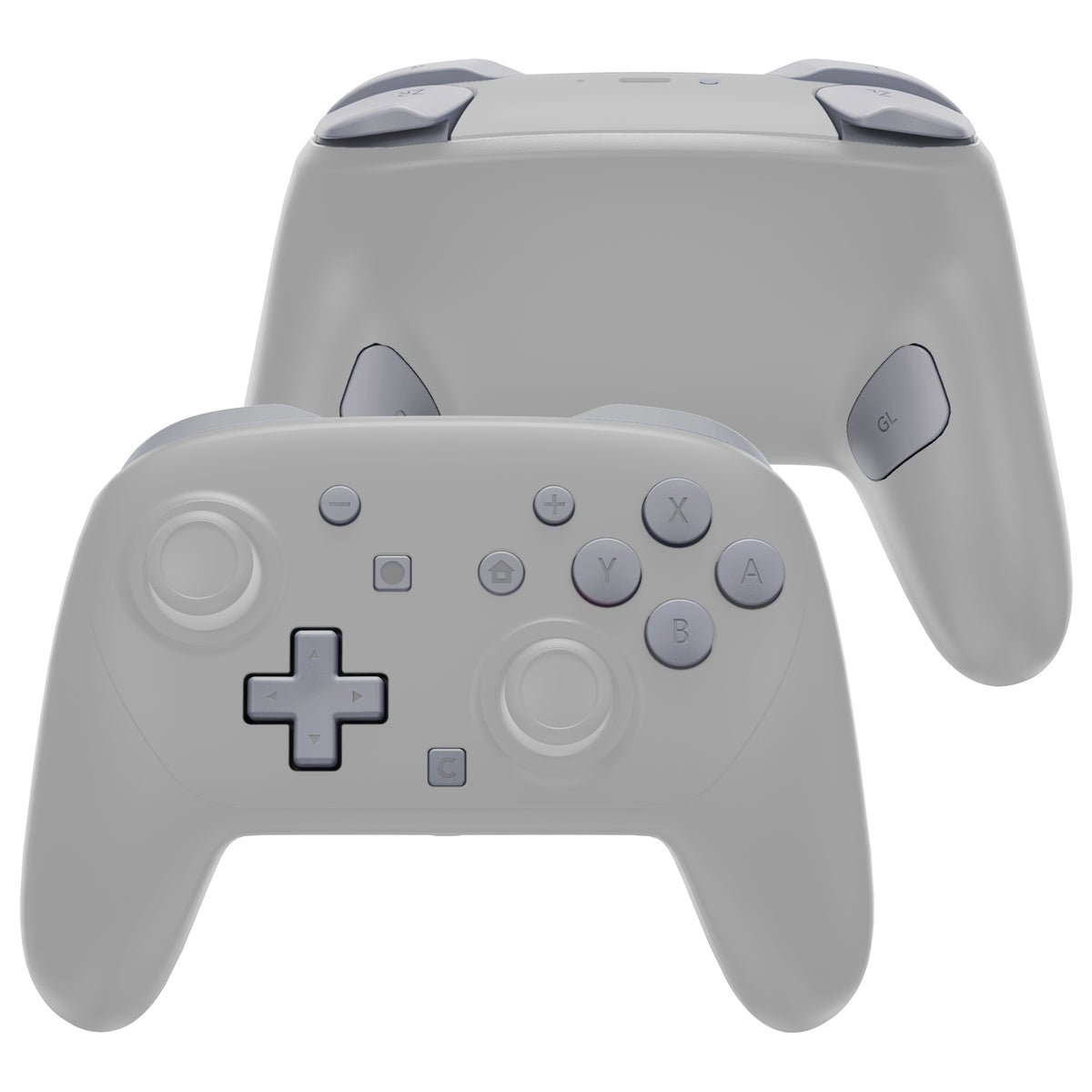 eXtremeRate DIY Replacement Full Set Buttons for Nintendo Switch 2 Pro Controller - New Hope Gray