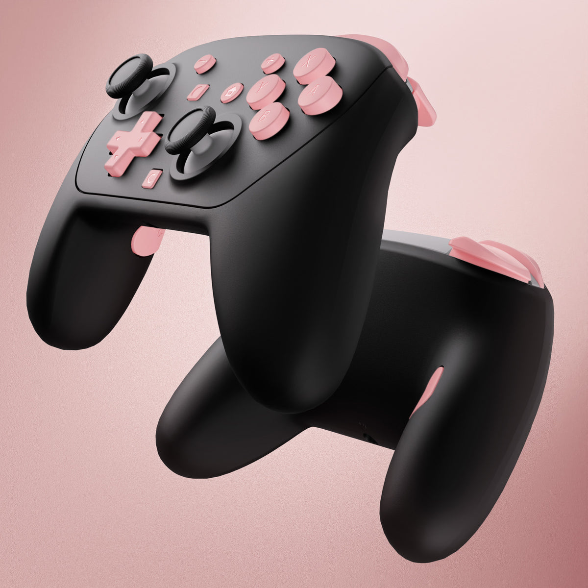 eXtremeRate DIY Replacement Full Set Buttons for Nintendo Switch 2 Pro Controller - Puffy Pink