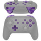 eXtremeRate DIY Replacement Full Set Buttons for Nintendo Switch Pro Controller - Crystal Clear Atomic Purple