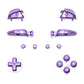 eXtremeRate DIY Replacement Full Set Buttons for Nintendo Switch Pro Controller - Crystal Clear Atomic Purple