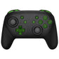 eXtremeRate DIY Replacement Full Set Buttons for Nintendo Switch Pro Controller - Crystal Clear Green