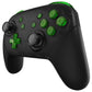 eXtremeRate DIY Replacement Full Set Buttons for Nintendo Switch Pro Controller - Crystal Clear Green