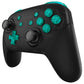 eXtremeRate DIY Replacement Full Set Buttons for Nintendo Switch Pro Controller - Crystal Emerald Green