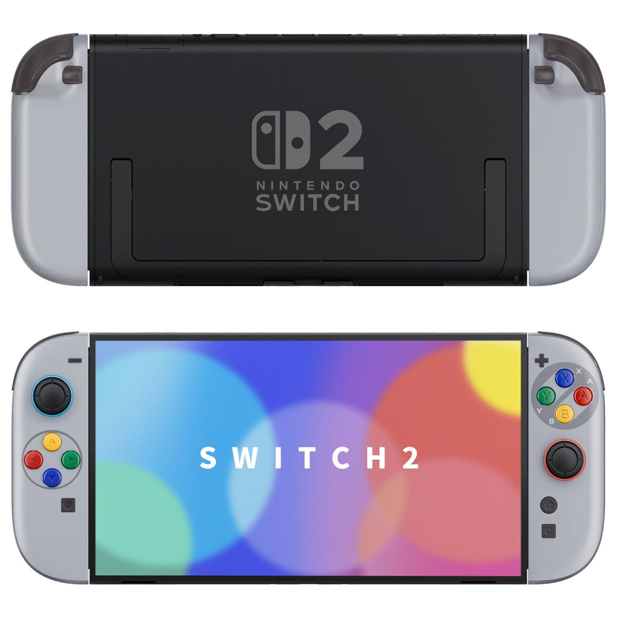 eXtremeRate DIY Replacement Full Set Shell Case with Buttons for Joycon 2 of Nintendo Switch 2 - Deluxe Version - SFC SNES Classic EU Style eXtremeRate
