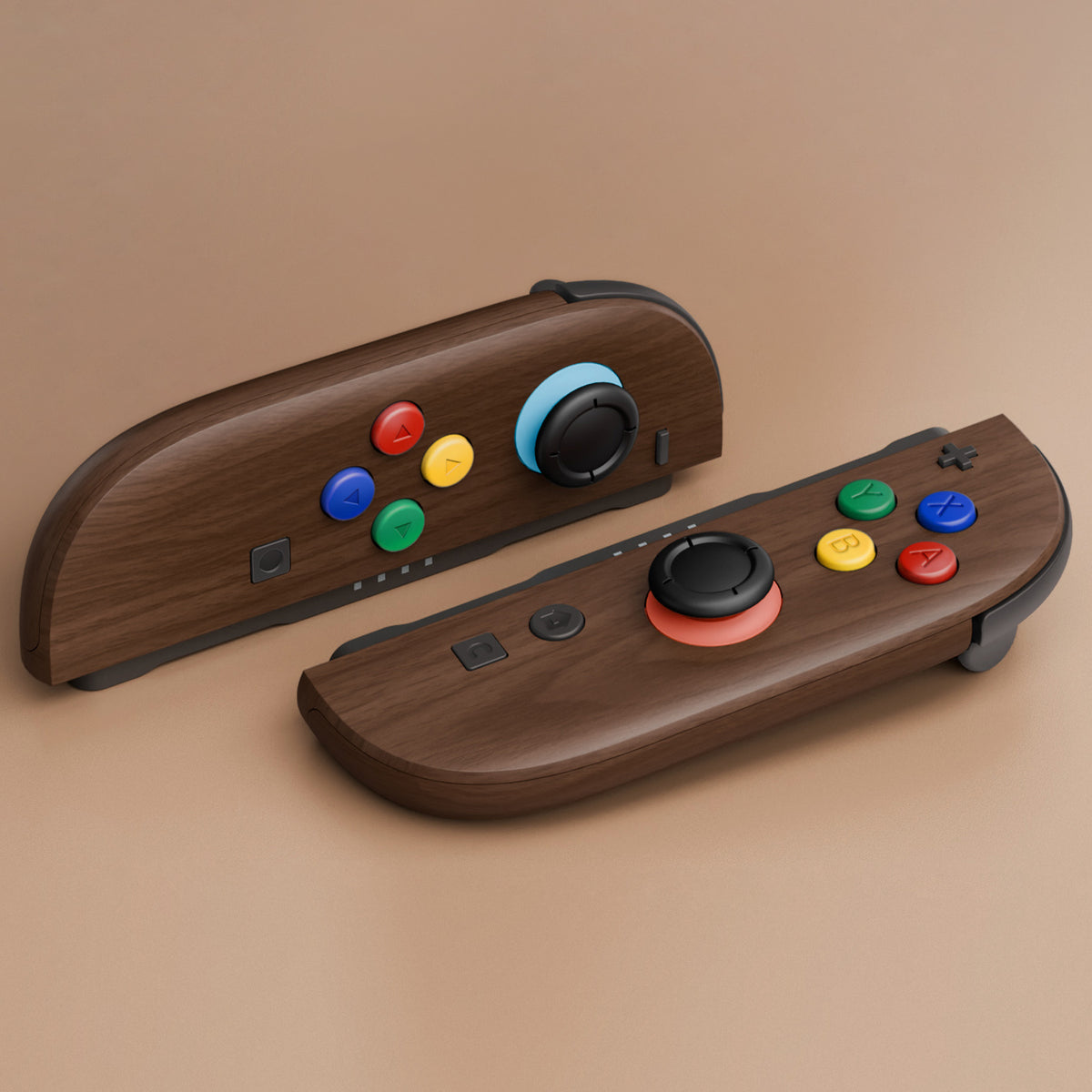eXtremeRate DIY Replacement Full Set Shell Case with Buttons for Joycon 2 of Nintendo Switch 2 - Deluxe Version - Wood Grain