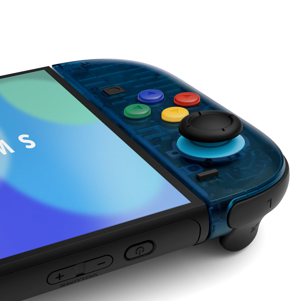 eXtremeRate DIY Replacement Full Set Shell Case with Buttons for Joycon 2 of Nintendo Switch 2 - Essence Version - Clear Blue