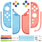 eXtremeRate DIY Replacement Full Set Shell Case with Buttons for Joycon 2 of Nintendo Switch 2 - Essence Version - Clear Blue & Orange