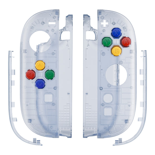 eXtremeRate DIY Replacement Full Set Shell Case with Buttons for Joycon 2 of Nintendo Switch 2 - Essence Version - Clear Glacier Blue