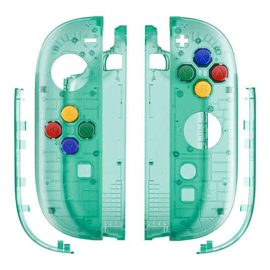 eXtremeRate DIY Replacement Full Set Shell Case with Buttons for Joycon 2 of Nintendo Switch 2 - Essence Version - Emerald Green