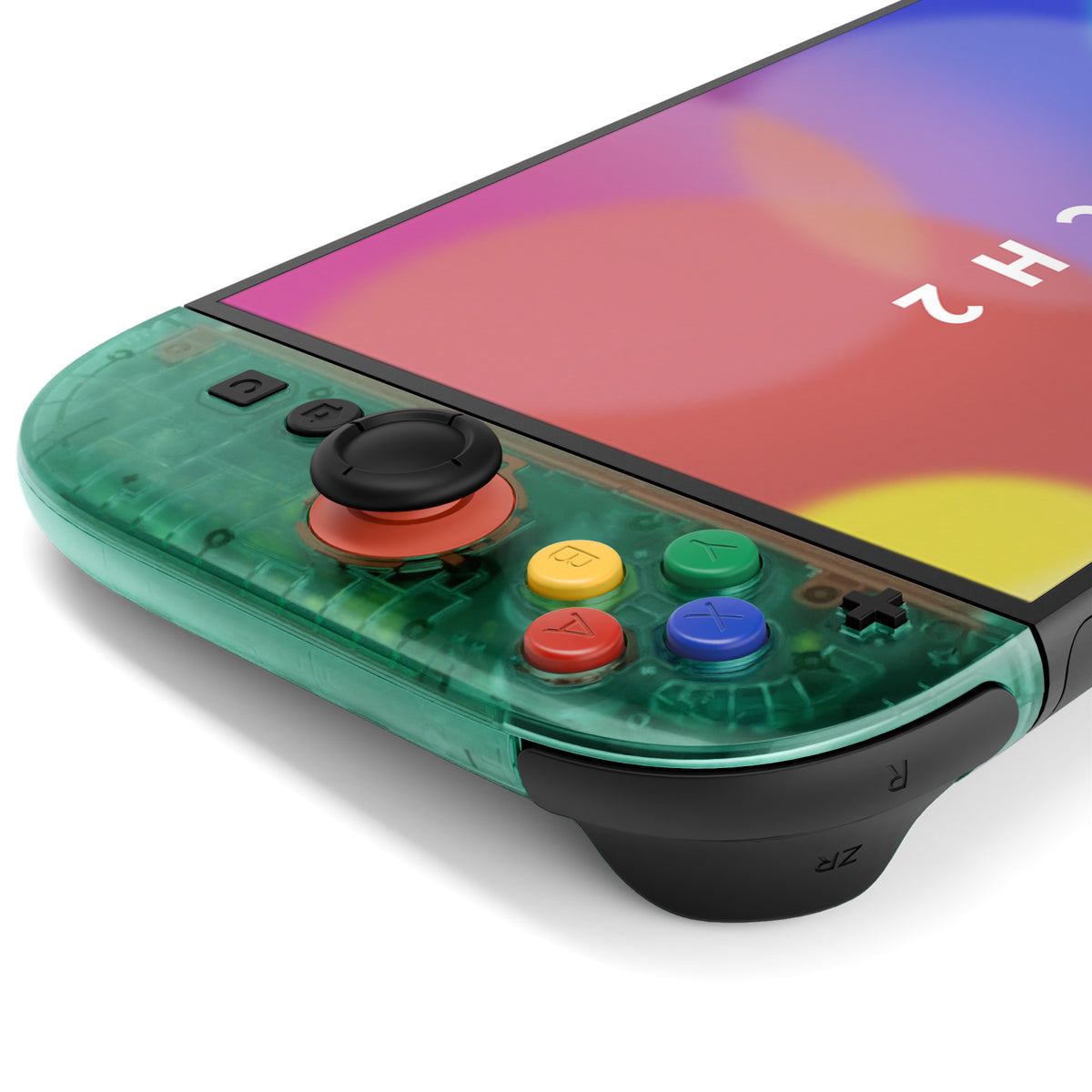 eXtremeRate DIY Replacement Full Set Shell Case with Buttons for Joycon 2 of Nintendo Switch 2 - Essence Version - Emerald Green