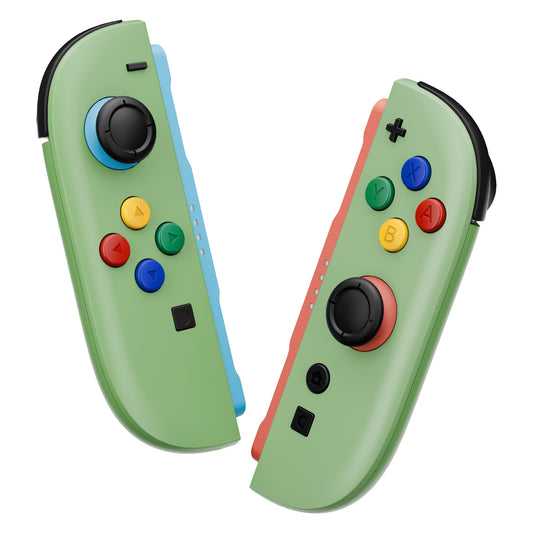 eXtremeRate DIY Replacement Full Set Shell Case with Buttons for Joycon 2 of Nintendo Switch 2 - Essence Version - Matcha Green