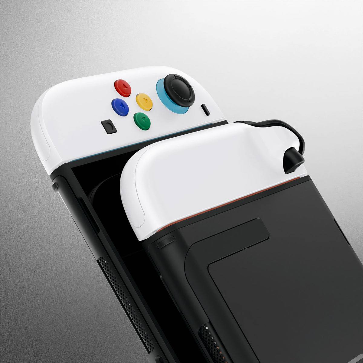 eXtremeRate DIY Replacement Full Set Shell Case with Buttons for Joycon 2 of Nintendo Switch 2 - Essence Version - White