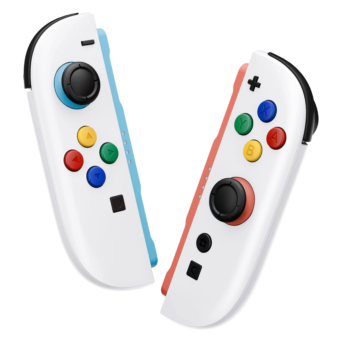 eXtremeRate DIY Replacement Full Set Shell Case with Buttons for Joycon 2 of Nintendo Switch 2 - Essence Version - White