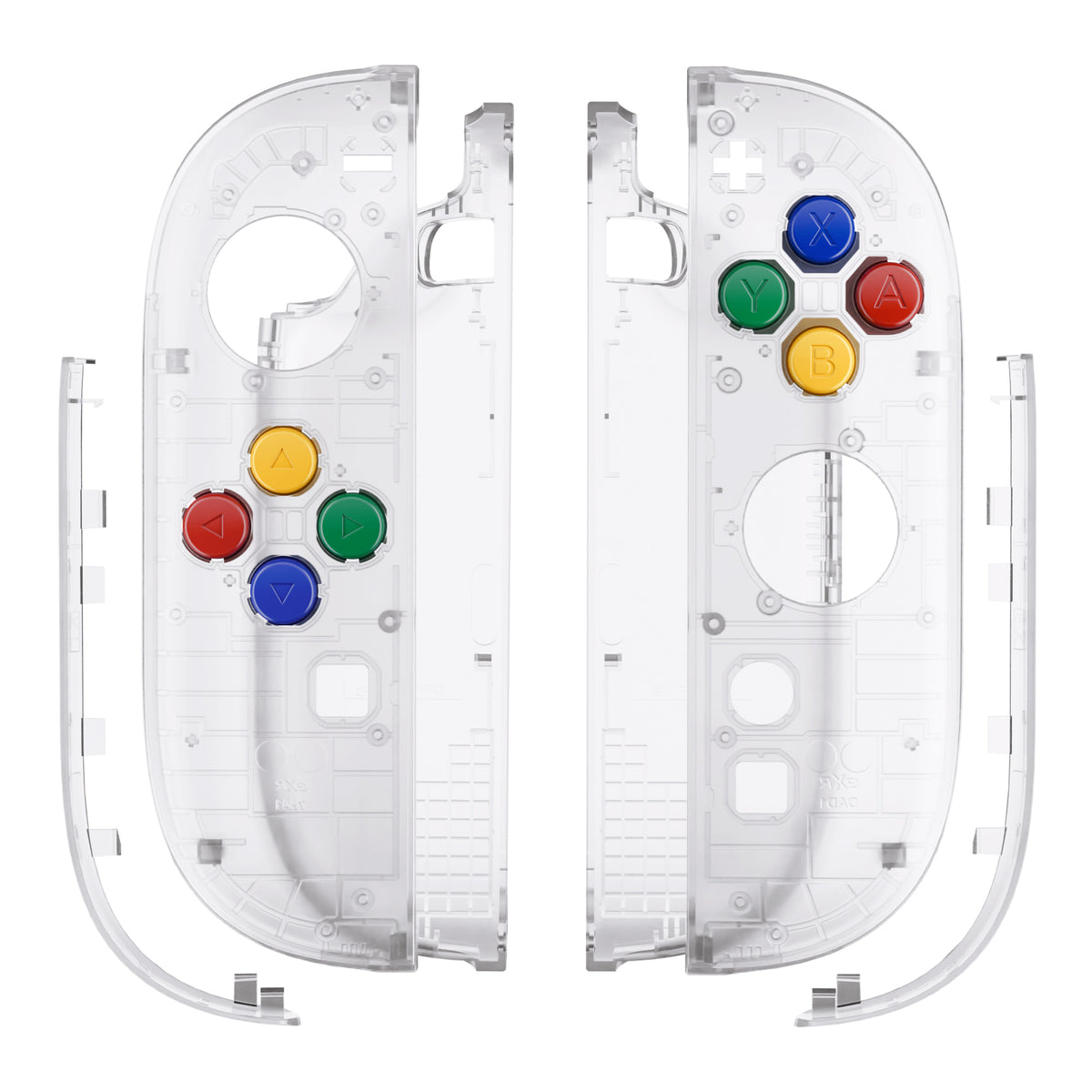 eXtremeRate DIY Replacement Full Set Shell Case with Buttons for Joycon 2 of Nintendo Switch 2 - Essence Version - Clear