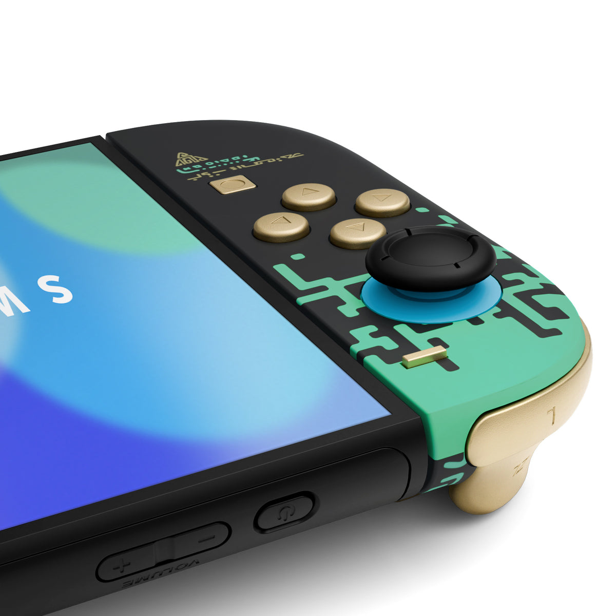 eXtremeRate DIY Replacement Full Set Shells with Buttons for Nintendo Switch 2 - Deluxe Version - Glow in Dark - Totem of Kingdom Black