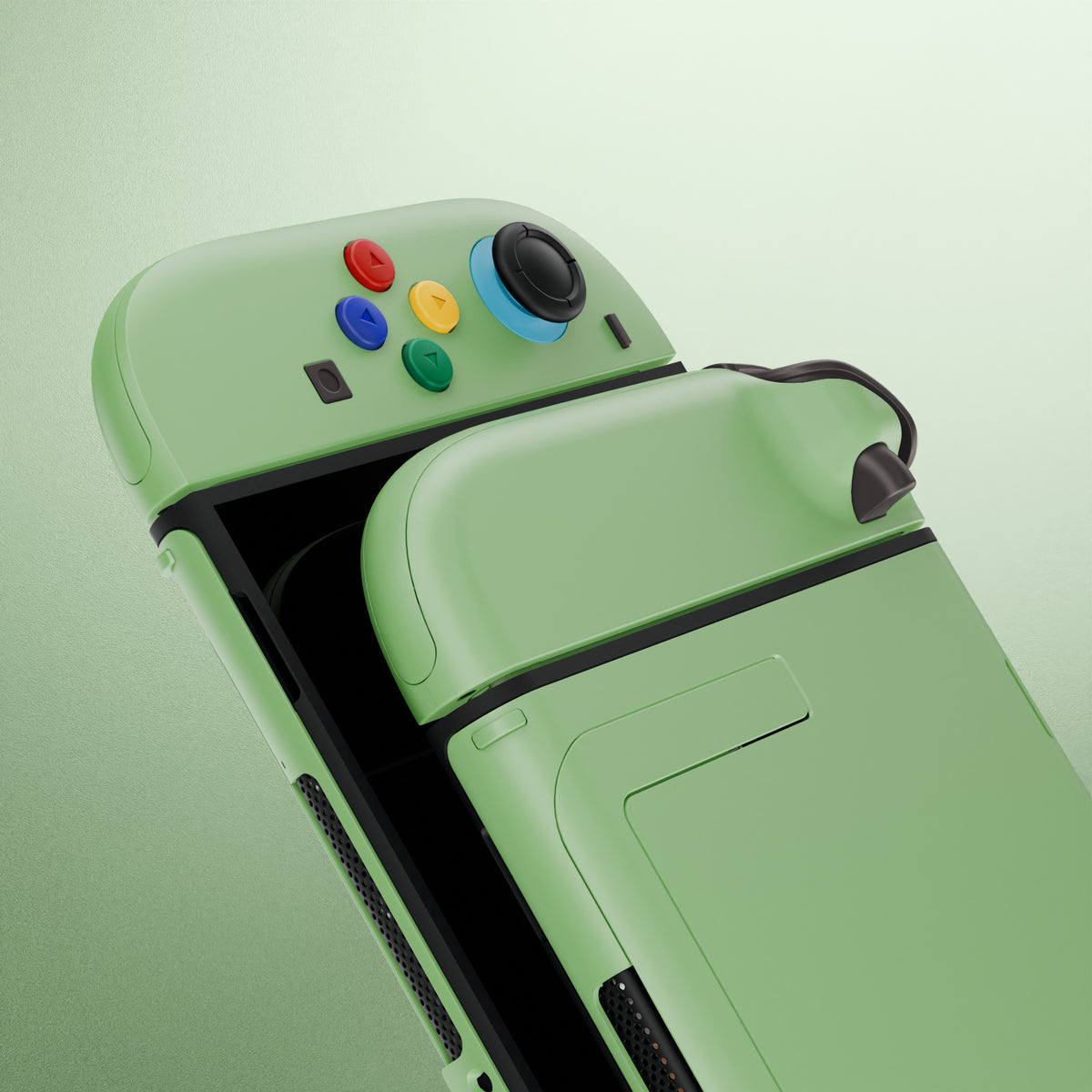 eXtremeRate DIY Replacement Full Set Shells with Buttons for Nintendo Switch 2 - Deluxe Version - Matcha Green