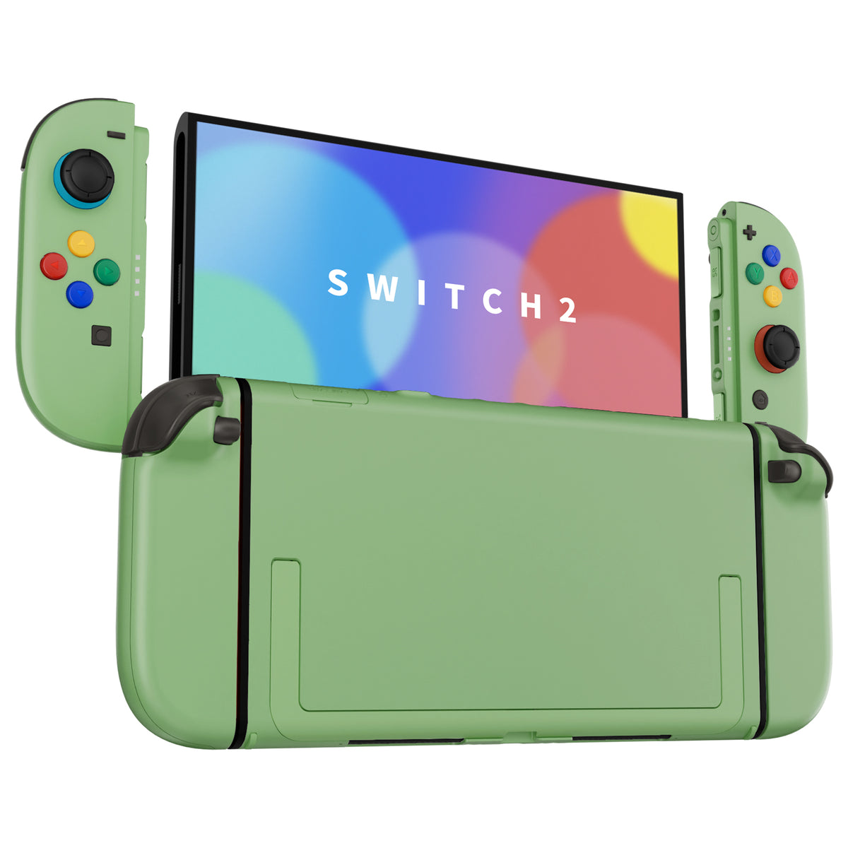 eXtremeRate DIY Replacement Full Set Shells with Buttons for Nintendo Switch 2 - Deluxe Version - Matcha Green