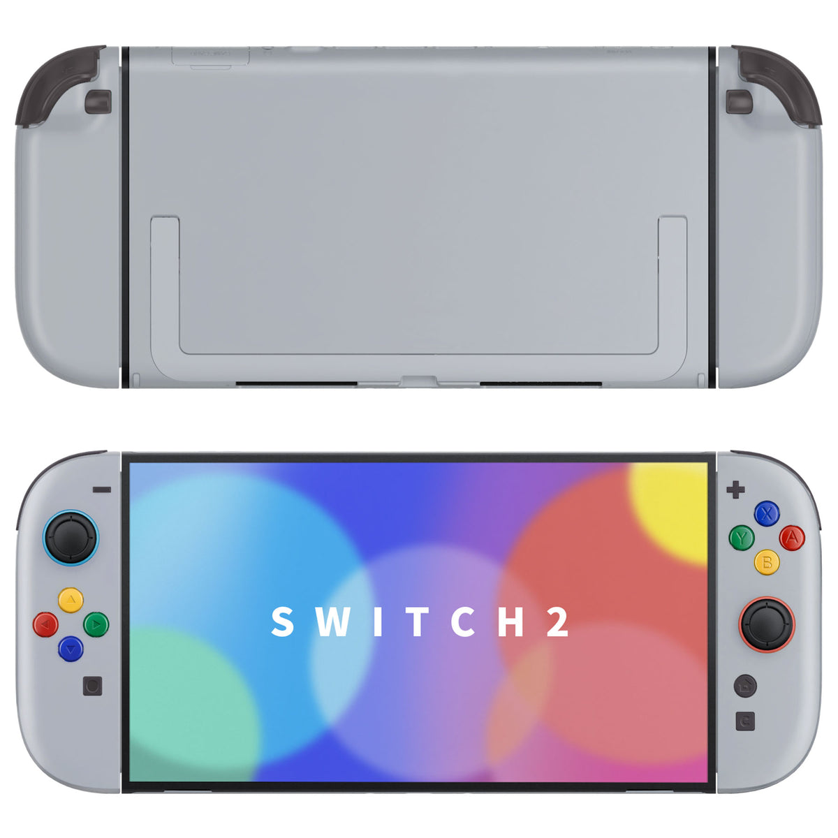 eXtremeRate DIY Replacement Full Set Shells with Buttons for Nintendo Switch 2 - Deluxe Version - New Hope Gray