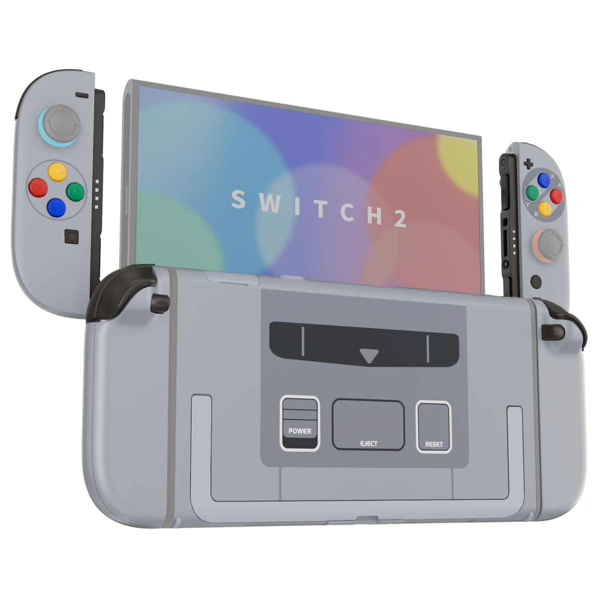 eXtremeRate DIY Replacement Full Set Shells with Buttons for Nintendo Switch 2 - Deluxe Version - SFC SNES Classic EU Style