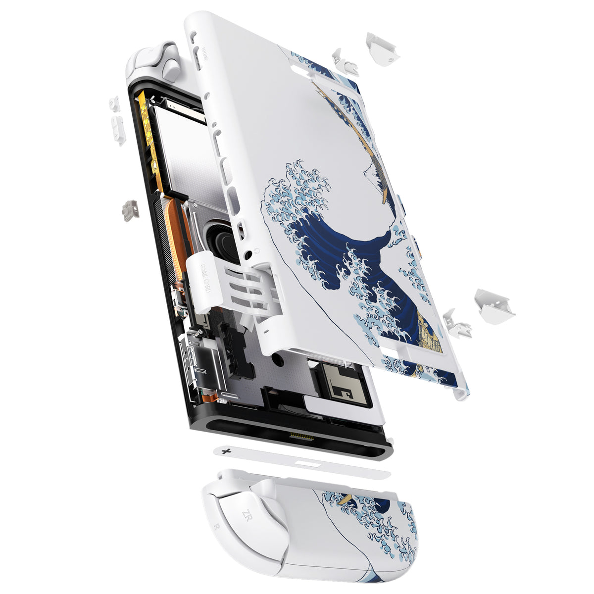 eXtremeRate DIY Replacement Full Set Shells with Buttons for Nintendo Switch 2 - Deluxe Version - The Great Wave