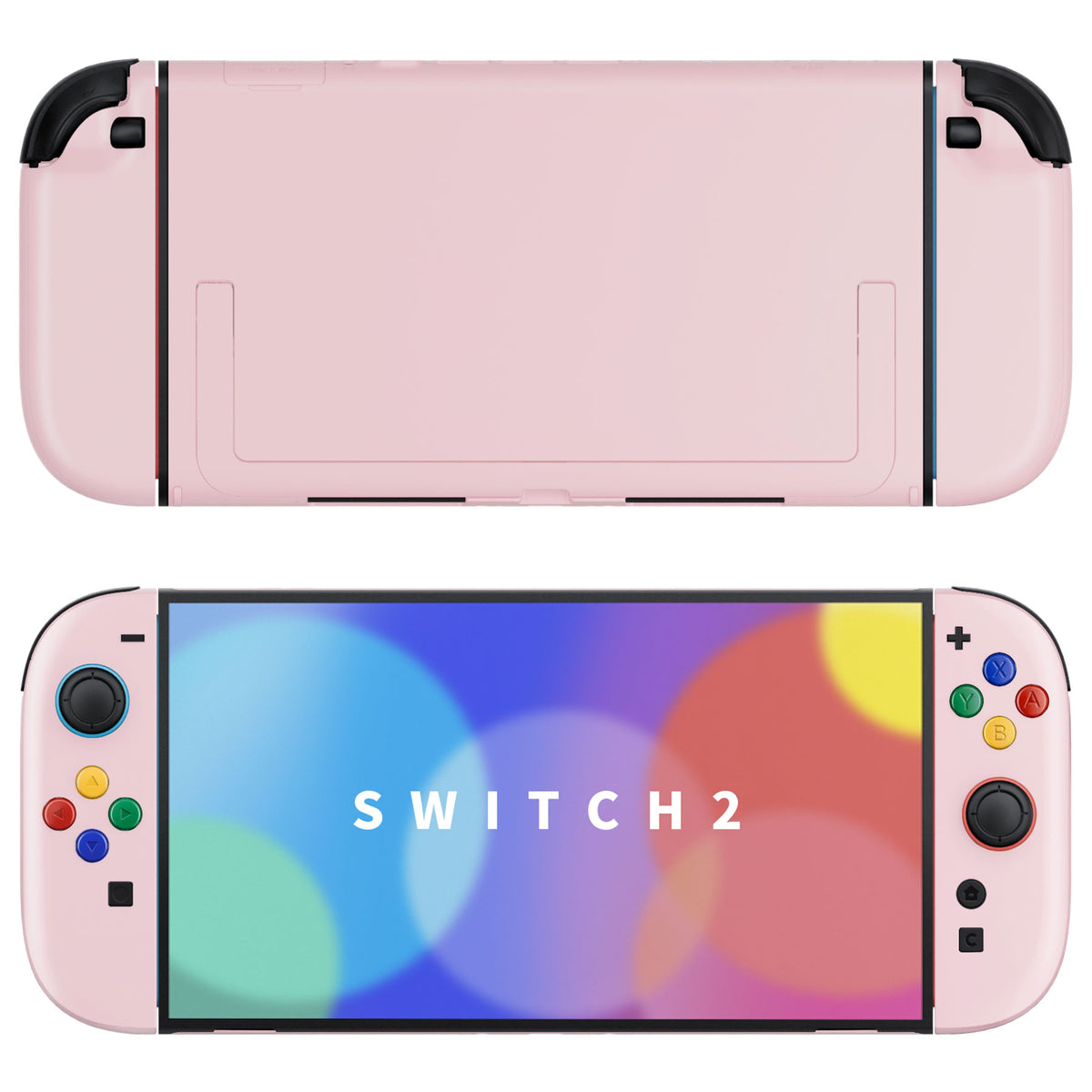 eXtremeRate DIY Replacement Full Set Shells with Buttons for Nintendo Switch 2 - Essence Version - Cherry Blossoms Pink