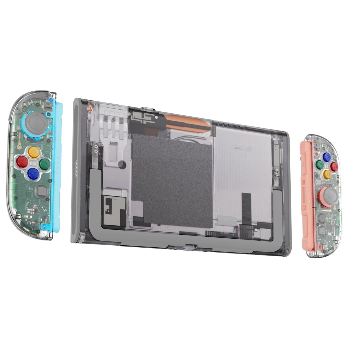 eXtremeRate DIY Replacement Full Set Shells with Buttons for Nintendo Switch 2 - Essence Version - Clear